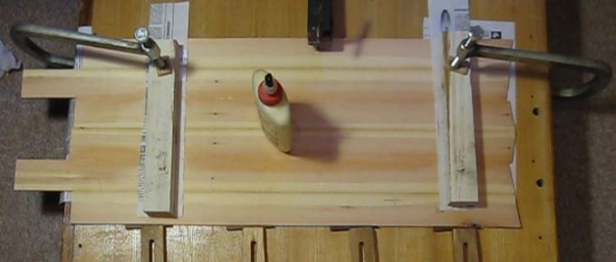 guitar top on glueing table
