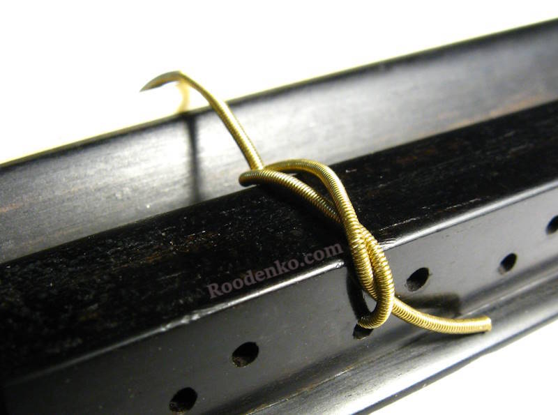 How to tie bass string to the bridge